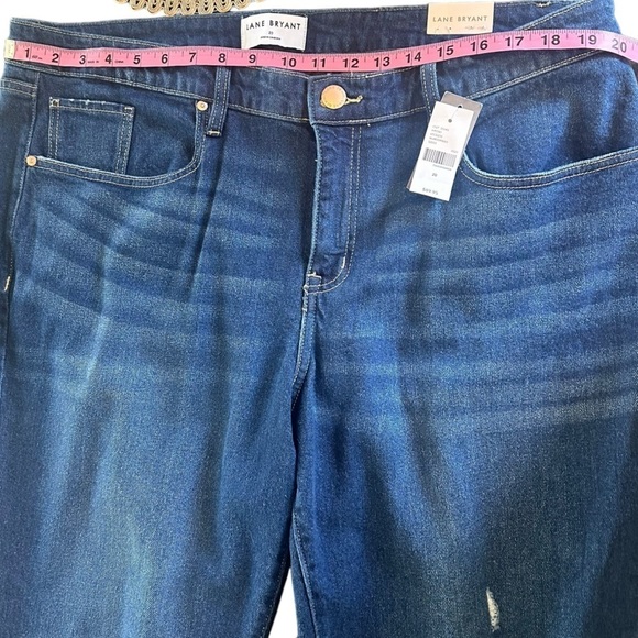 Lane Bryant Women’s Distressed Jeans NWT Size 20 Mid Rise Slim Straight Ankle - Picture 14 of 14